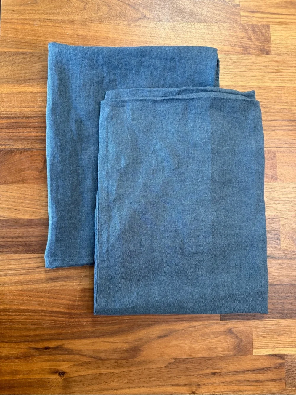 Quince European Linen Sham Pillow Cases Dusty Blue Standard Size - Set of 2
